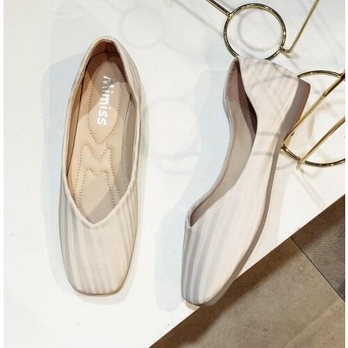 2020 Autumn New Women Casual Flats Ballerina Shallow Round Toe Ballet Flat Shoes Comfortable Soft Boat Shoes Loafers U19-50