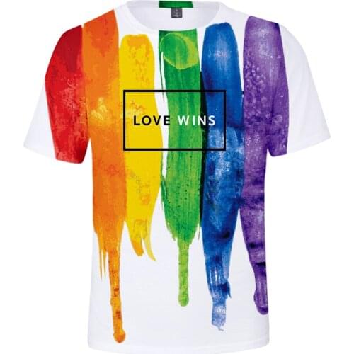 Aikooki New Arrival 3D LGBT T Shirt Men/Women Summer Fashion Casual Round Neck Short T-shirt 3D Print LGBT Mens T-shirts Top