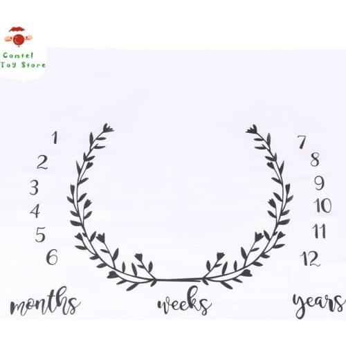 Newborn Baby Monthly Milestone Blanket Play Mat Manta Diaper Photography Rug Background Photo Accessories