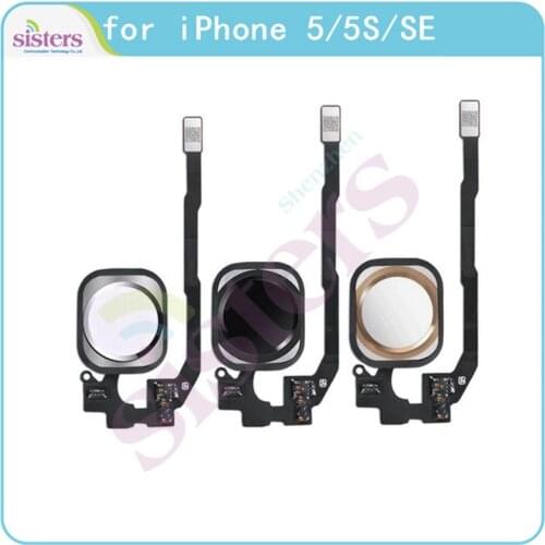 Original For iPhone 5 5S Home Button Flex Cable Home Key Assembly Menu for iPhone 5S SE NO TOUCH ID Phone Replacement Tested Top