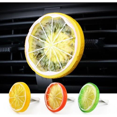 Lemon Shape Interior Accessories Car-styling Car Air Freshener Solid Fragrance Auto Outlet Perfume Air Conditioner Vent Clip