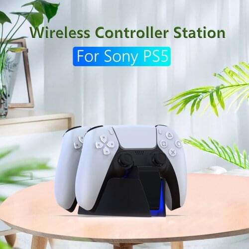 Portable Wireless Controller Dual Charger Intelligently Identify USB Type-C for PS5 Gamepad Desktop Charging Cradle 2.5 Hours