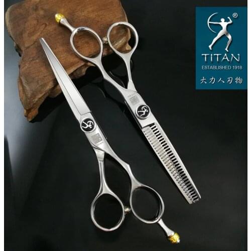 Free shipping Professional hair scissors TITAN 6.0inch barber scissors