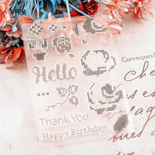 Hot selling hello transparent clear stamp / silicone seal roller stamp DIY scrapbook album / card production