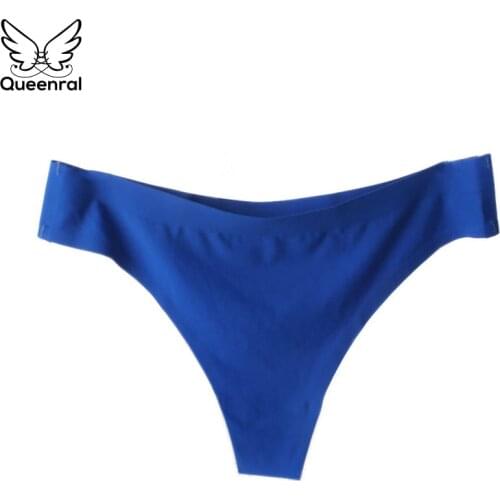 Queenral 3pcs/Pack! Seamless Panties Underwear Women Briefs XXL XXXL Solid Thongs G-string Female Intimates Lingerie Tanga