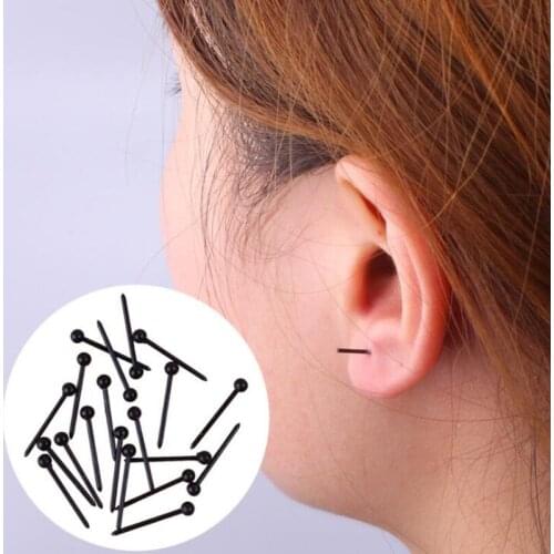R58E 1000 Pcs Hypoallergenic Plastic Earrings Sticks Studs Pins Bars Ear Piercing Retainer Jewelry Making Findings DIY Supply