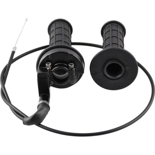 Hand Grip with Throttle 7/8 110-250CC Motorcycle Grips with Twist Cable Handle Throttle Clamp