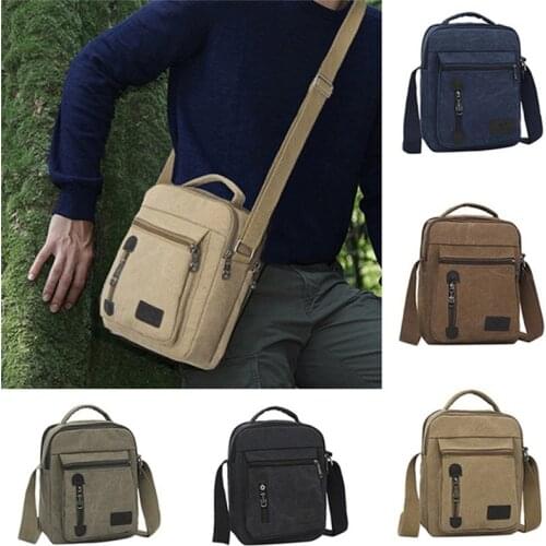 Men Messenger Bags Casual Multifunction Travel Bags Shoulder Fashion Crossbody Bags For Men Retro Zipper Shoulder Bag