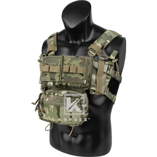 KRYDEX MK3 Tactical Chest Rig w/ Magazine Pouch Mini Spiritus Airsoft Hunting Vest Ranger Military Tactical Carrier Vest US & UK