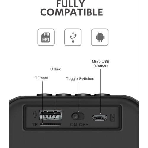 T5 Fabric Wireless Mini Stereo Bluetooth Speaker Outdoor Portable Card Subwoofer