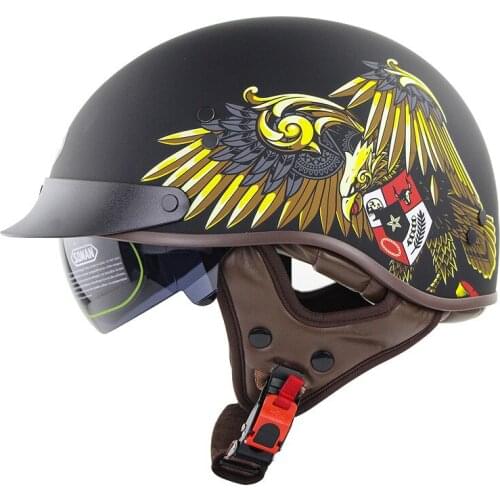 Vintage Half Motorcycle Helmet Open Face Electric Bicycle Sun protection against glare Goggles Visor For Scooter Cycling Touring