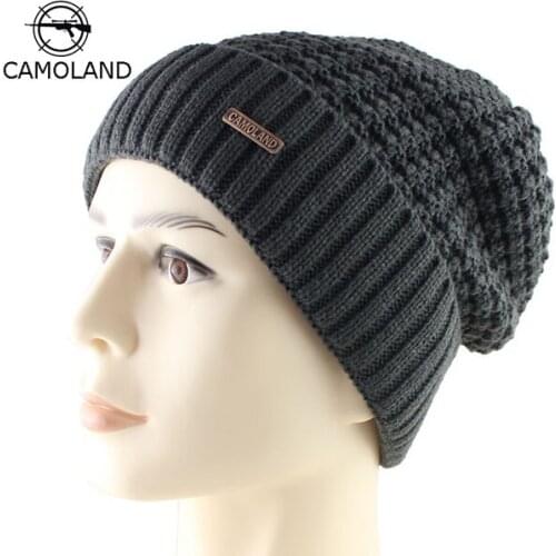 Cable Knit Beanie Mens Winter Hat Caps Skullies Bonnet Winter Hats For Men Women Beanie Warm Baggy Outdoor Sports Hat Fleece