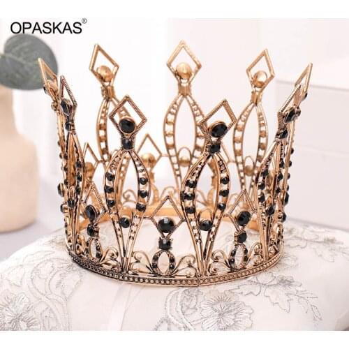 Bride Jewelry Europe and the United States Sell Baroque Whole Circle Crown Birthday Show Crown Birthday Cake Decorations PT