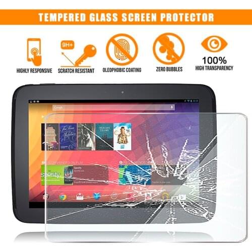 For Google Nexus 10 Tablet Tempered Glass Screen Protector 9H Premium Scratch Resistant Anti-fingerprint HD Clear Film Cover