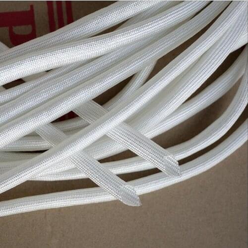 1 2 3 4 5 6 8 9 10 12 14 16 20 25mm High temperature 600C fiberglass Sleeve Fiber glass protective cable tube pipe 20M/1LOT