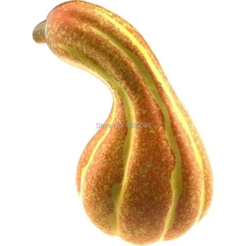 Gresorth 10'' Artificial Curved Yellow Pumpkin Fake Vegetable Halloween Home Party Decoration - 1 pc