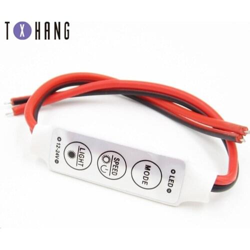 1pcs Mini 3 Keys RGB LED Controller DC 12V LED Dimmer Switch For 3528 5050 5630 SMD RGB LED Strip diy electronics