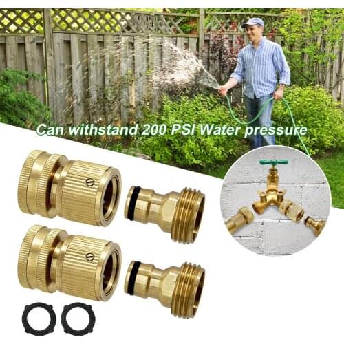 1pcs Garden Hose Connector Brass Water Hose Quick Connect Fitting hose Connector Pure copper Adapter