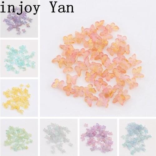 10pcs Multicolor Mini nail butterfly with holes For Jewelry Making Handmade DIY Accessories