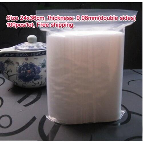 100pcs double sizes thickness 0.08mm Transparent PE Zip Lock jewelry Packaging bags, 24*36cm clear plastic bags for gift storage