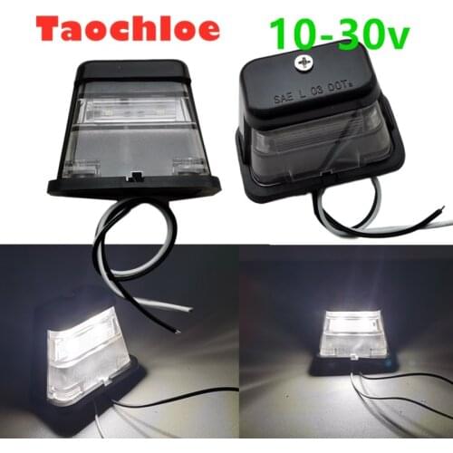 2x LED Car Number 12v License Plate Lamps 24v Truck license Plate lights Trailer Lorry Waterproof LED 24v License Plate Lights
