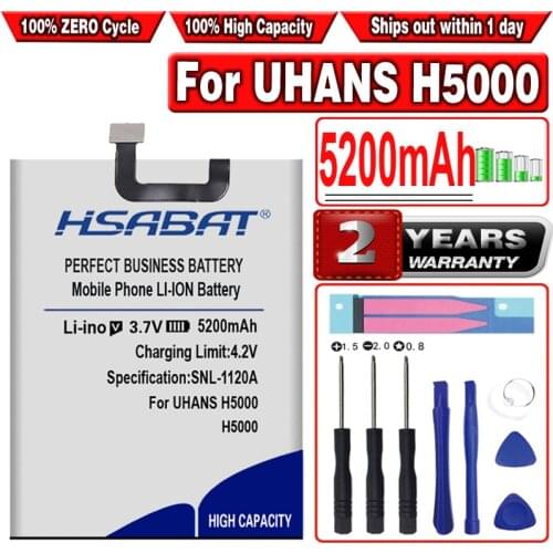 HSABAT 5200mAh High Capacity Battery for UHANS H5000 Smart Phone