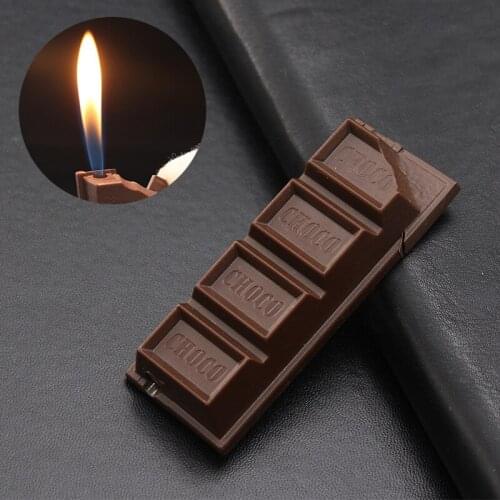 Personalized Original Chocolate Lighter Portable Cigar Lighter Outdoor Smoking Accessories MenS Gadget Butane Gas Lighter