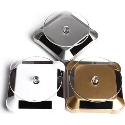 10pcs 360 degree phone display stand salar power Acrylic watch holder rotation jewelry support turn base