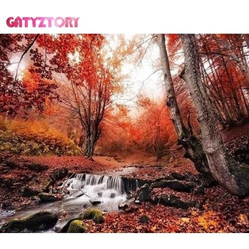 GATYZTORY 5d Diamond Painting Landscape Rhinestone Full Square Mosaic Diamond Embroidery Landscape Home Decor