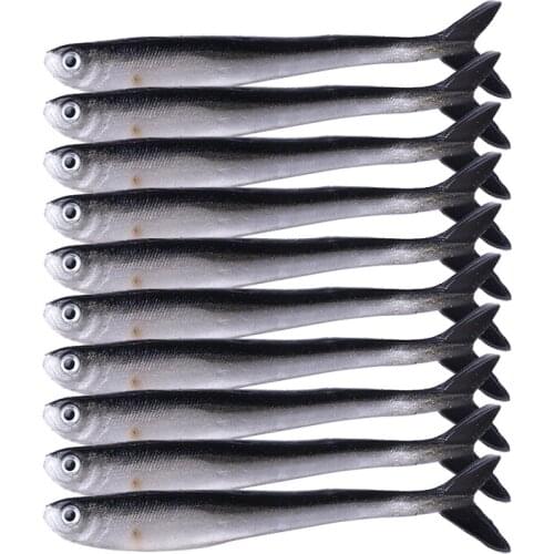 5Pcs 3D Eyes Fishing Artificial Bait Curly Soft Worm Soft Bait 80mm 2g Salt Fish Smell Bass Fishing Lure Crankbait Swimbait