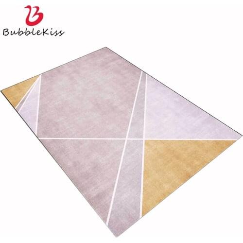 Bubble Kiss Geometric Pink Gold Carpets For Living Room Home Decoration Area Rugs Bedroom Decor Carpet Girls Room Floor Mat Rug