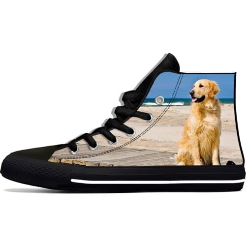 Labrador retriever Animal dog Cut kawaii Harajuku Fashion Lightweight High Top Canvas Shoes Men Women Casual Breathable Sneakers