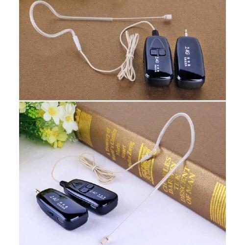 Ear Hook 2.4G Wireless Microphone Lavalier Lapel Skin Color Microphones Invisiable Headset MIC for Voice Amplifier Speaker