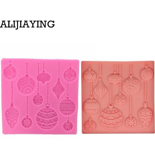 M0740 Kitchen DIY Creative 3D Christmas Gift Balloon Fondant Cake Silicone Molds Baking Tools for Cakes Chocolate Cupcake Mold
