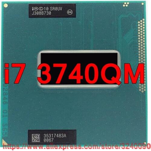 Original lntel Core i7 3740qm SR0UV CPU (6M Cache/2.7GHz-3.7GHz/Quad-Core) i7-3740qm Laptop processor free shipping