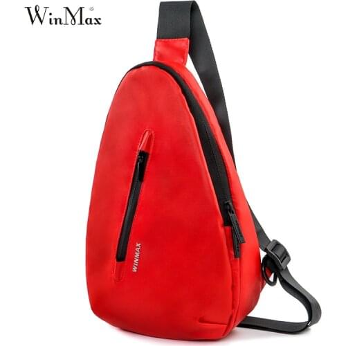 Luxury Brand Women Chest bag Black Red Color 2019 New Fashion Leisure Mens single Shoulder Bag Back Anti-theft Pocket