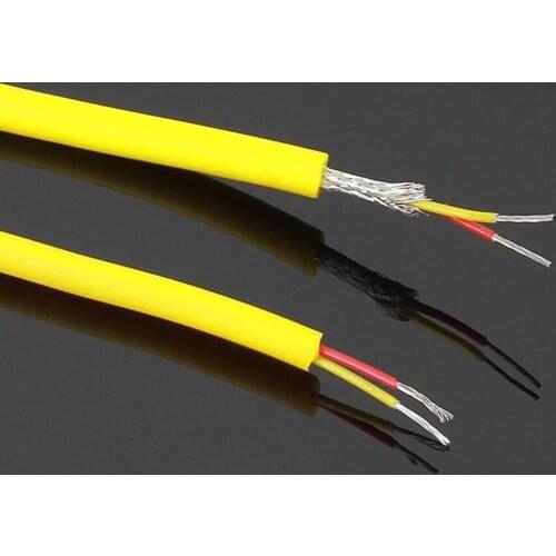 K-type Folding Silicone Compensation Wire Flexible Towline Thermocouple Cord Resistant Shielding OD4mm Line KXAFPY