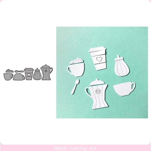 Drinking cup and teapot Metal Cutting Dies for DIY Scrapbooking Photo Album Decorative Embossing Paper Card Crafts Die Cut 2019