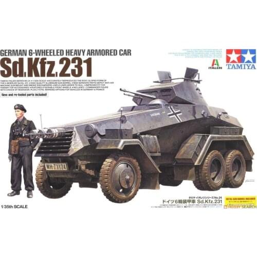 Tamiya 37024 1/35 German 6-Wheeled Heavy Armored Car Sd.Kfz.231 Military Assembly AFV Model Building Kits oh rc toy