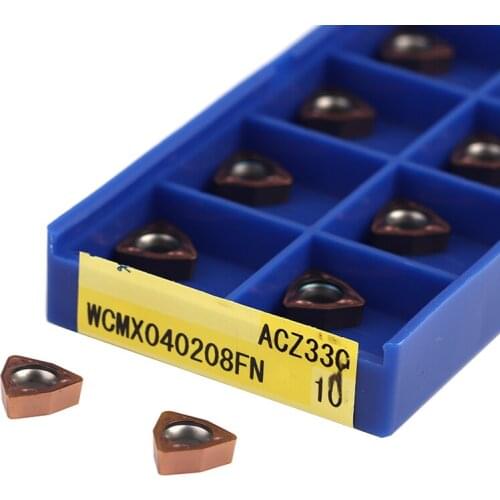 WCMX030208FN ACZ330 WCMX040208 WCMT050308FN WCMT06T308 WCMT080412 CNC Lathe Turning Tools Carbide Inserts Cut Machining Durable