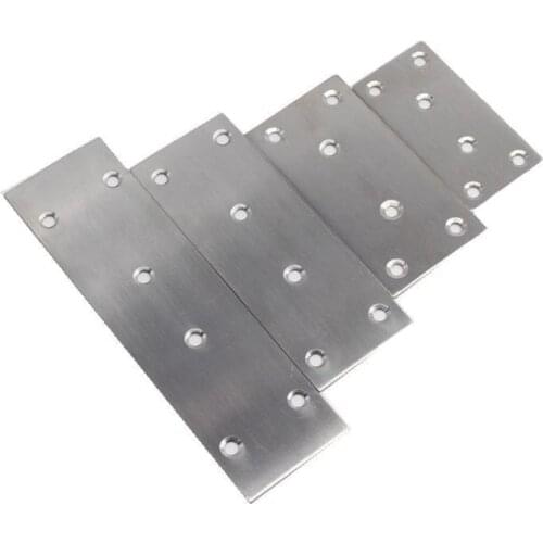 Thickness Metal Flat Straight Mending Plates Fixing Corner Brace -Pack of 10