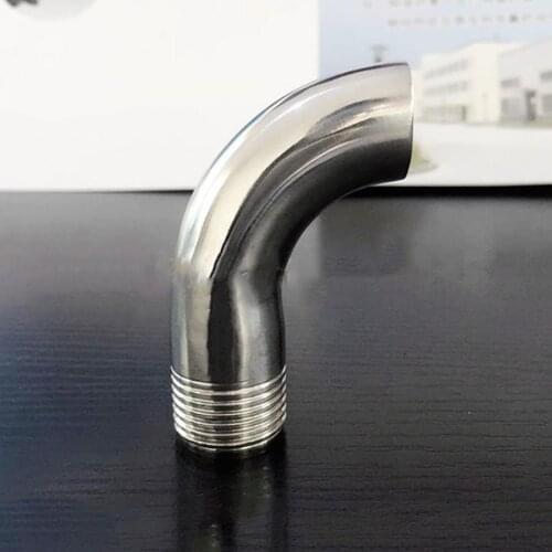 25mm 1" Pipe OD Butt Weld x 3/4" BSPT Male 90 Degree Elbow SUS 304 Stainless Steel Sanitary Pipe Fitting Home Brew Beer Wine