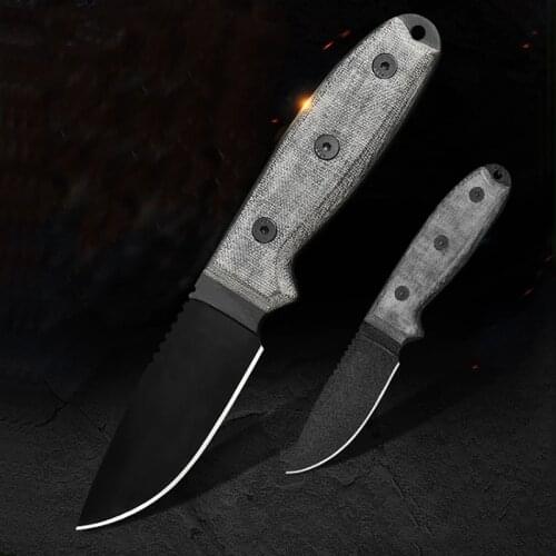 Outdoor knife self defense survival High hardness steel knife field survival portable tactical straight knife