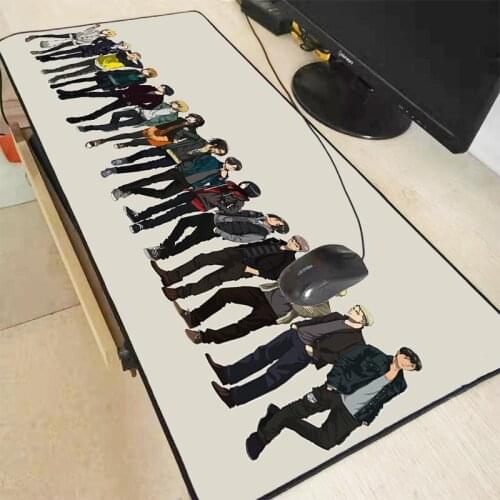 XGZ Anime Attack on Titan Gaming Large Locking Edge Mouse Pad Notebook Pc Accessories Laptop Padmouse Desk Mat for CSGO DOTA XXL