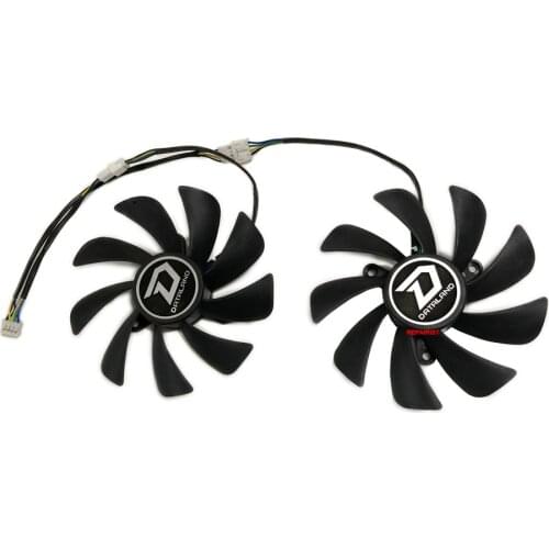 2Pcs/Set Alternative 100MM(95mm) PLD10015B12H GPU Cooler For Radeon PowerColor DEVIL RX 590 8G V2 Video Card As Replacement