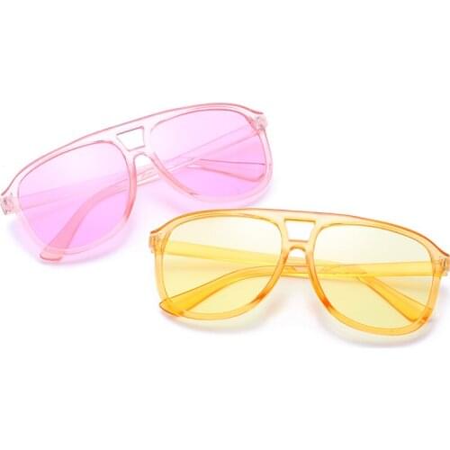 2019 Fashion Candy Colors Sunglasses Women Ocean Lens Sunglasses Men Plastic Pilot Sun Glasses Vintage Lenses Oculos Feminin