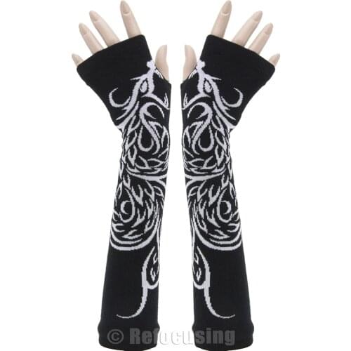 Phoenix black sweater lady girl Sexy Disco punk dance costume party fingerless long gloves wholesale
