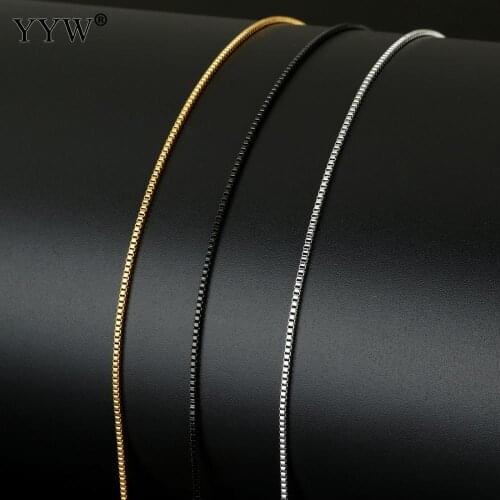 10m/Spool Stainless Steel Box Chain 2018 Fashion Bobbin Necklace Bracelet Chain Women Jewelry Making With Plastic Spool Reel