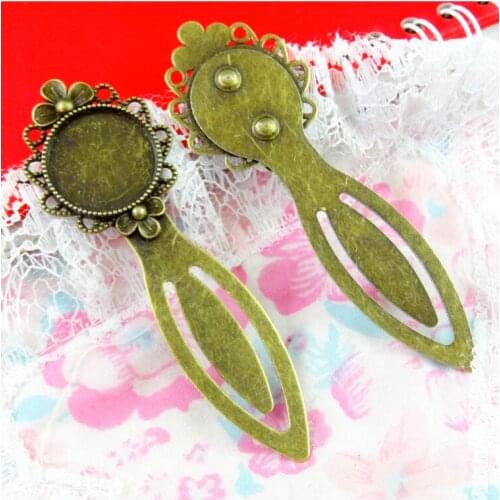 10PCS 20MM Inner Size Antique Bronze Plated Vintage Style Diy Bookmark Cabochon Base Cameo Setting