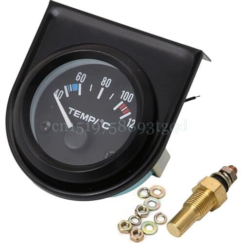 2" 52mm Car Auto Digital LED Water Temp Temperature Gauge Kit 40-120 Degrees Celsius Black